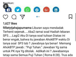 Respon Ahok Soal SP3 Habib Rizieq : Puji Tuhan!