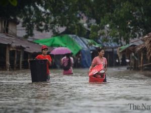 Penampakan Banjir Myanmar yang Tewaskan 11 Orang Penampakan Banjir Myanmar yang Tewaskan 11 Orang