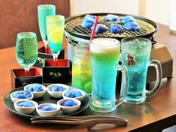 Demam Piala Dunia, Restoran Yakiniku Ini Sajikan Minuman dan Daging Biru