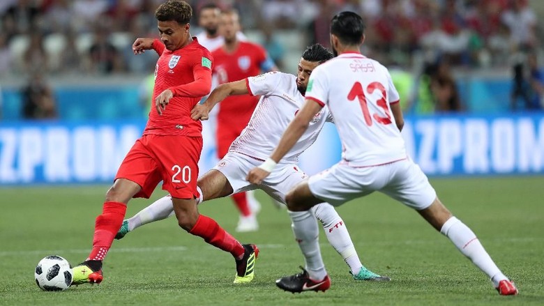 Babak 1: Inggris Diimbangi Tunisia 1-1 Babak 1: Inggris Diimbangi Tunisia 1-1