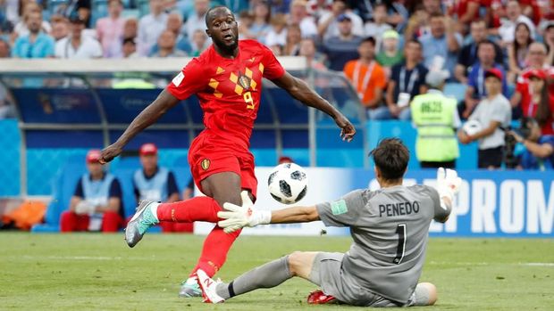 Romelu Lukaku mencetak empat gol di fase grup.