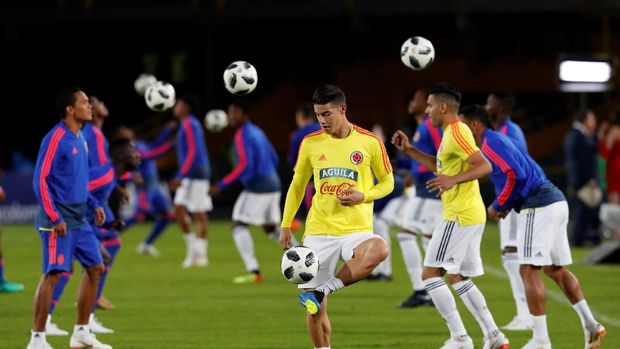Timnas Kolombia diprediksi akan menurunkan James Rodriguez di laga melawan Kolombia.