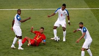 Belgia sempat buntu di babak pertama. Mereka melewatkan beberapa peluang emas, salah satunya adalah Eden Hazard. (Foto: Carlos Garcia Rawlins/Reuters)
