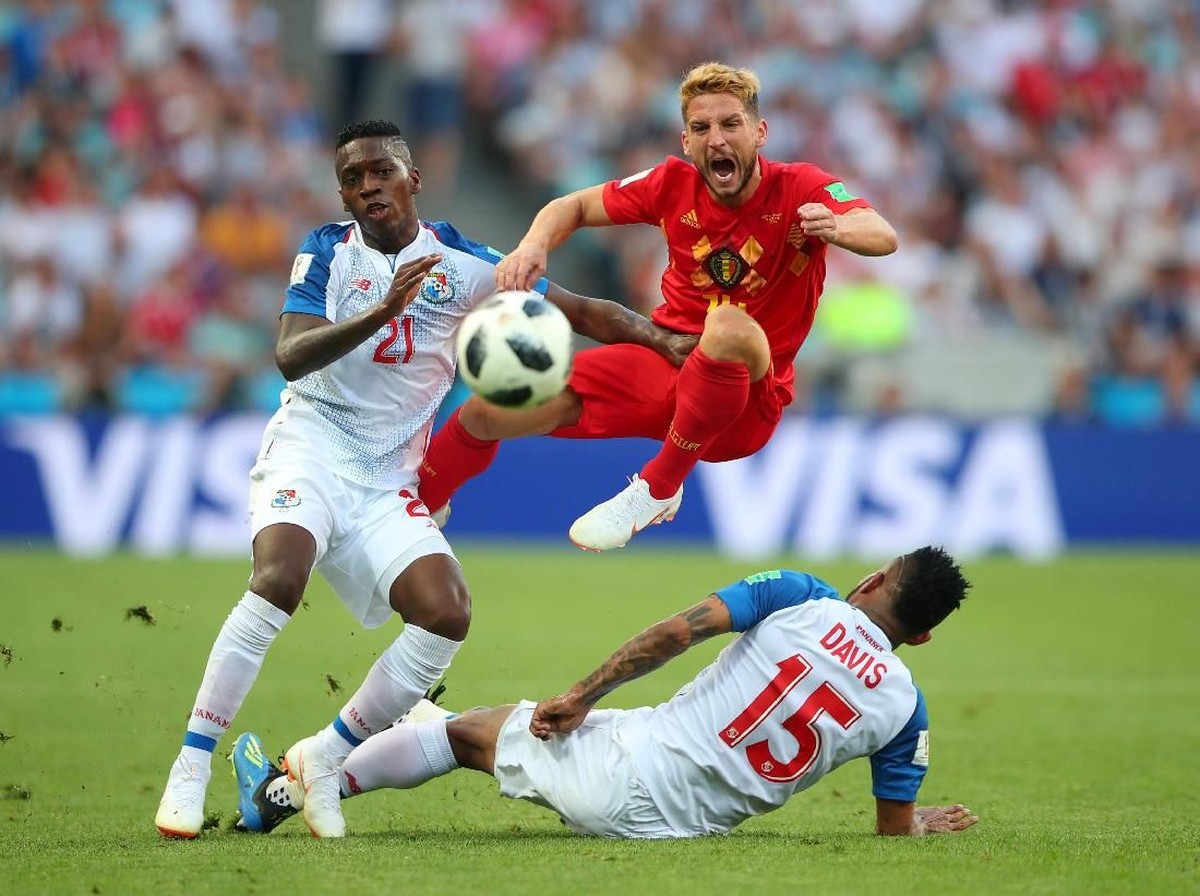 Panama saat ditaklukkan oleh Belgia di laga Piala Dunia 2018. (Foto: Hannah McKay/Reuters)