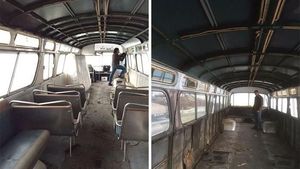 Keren Banget! Bus Karatan Dirombak Jadi Rumah Mungil Super Stylish