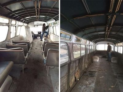 Keren Banget! Bus Karatan Dirombak Jadi Rumah Mungil Super Stylish