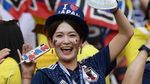Wajah Cantik Suporter Jepang dan Kolombia