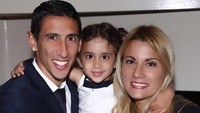 Andalan Argentina di sisi sayap, Angel Di Maria, punya istri yang berparas cantik. Dia adalah Jorgelina Cardoso. (Foto: Matthias Hangst/Getty Images)