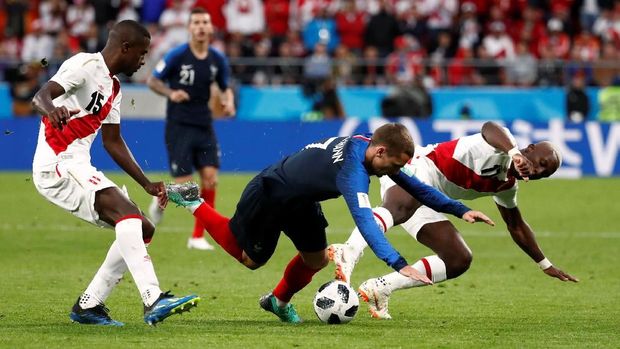 Antoine Griezmann tidak banyak memberikan perannya di babak kedua melawan Peru.