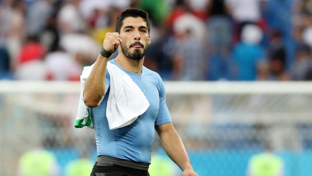 Luis Suarez menjadi bintang kemenangan Uruguay atas Arab Saudi. (Foto: Marko Djurica/Reuters)