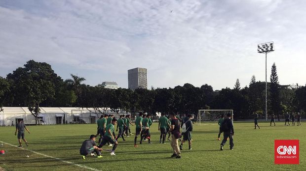 Sesi latihan terakhir Timnas Indonesia U-23 diikuti 22 pemain.