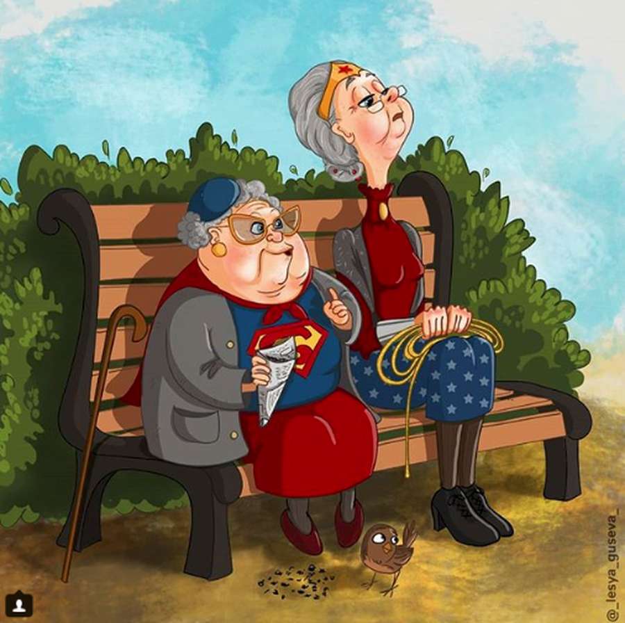 Lucunya Para Superhero saat Pensiun dan Menua