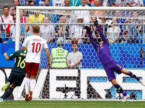 Denmark vs Australia Sama Kuat di Babak Pertama