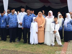 Mentan Ajak Istri dan Empat Anaknya Halalbihalal di Kantornya