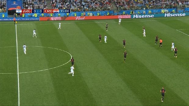 Luca Modric menempel Messi, bergantian dengan gelandang Kroasia lainnya