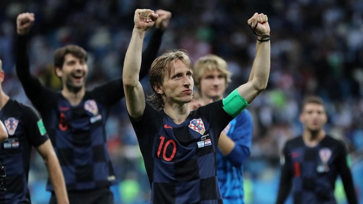 Luka Modric mengingatkan Kroasia agar tak terlalu berlebihan merayakan kemenangan atas Argentina (Foto: Ivan Alvarado/Reuters)