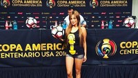 Nissu Cauti menarik perhatian pertamakali pada tiga tahun lalu saat Peru berhasil meraih posisi ketiga dalam Copa America di Chili. Pada saat itu dia benar-benar melepas atasannya alias topless. (Foto: dok. Instagram Nissu Cauti)