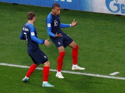 Kylian Mbappe merayakan gol. Reuters/Andrew Couldridge.