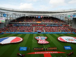Pertandingan antara Prancis melawan Peru digelar di Yekaterinburg, Kamis (21/6/2018). Reuters/Andrew Couldridge.