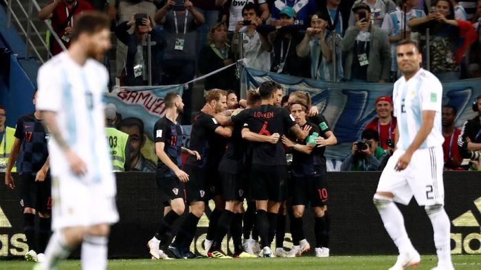 Kroasia mengalahkan Argentina 3-0. (Foto: Murad Sezer/Reuters) Kroasia mengalahkan Argentina 3-0. (Foto: Murad Sezer/Reuters)