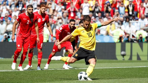 Eden Hazard berpeluang diistirahatkan Belgia saat melawan Inggris.