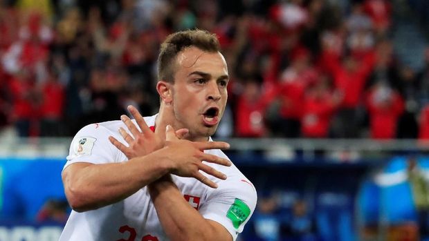 Denda FIFA untuk Xhaka dan Shaqiri Munculkan Kampanye Viral