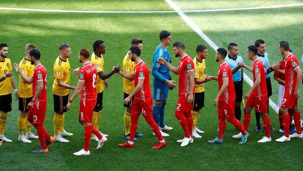 Belgia langsung unggul cepat atas Tunisia.