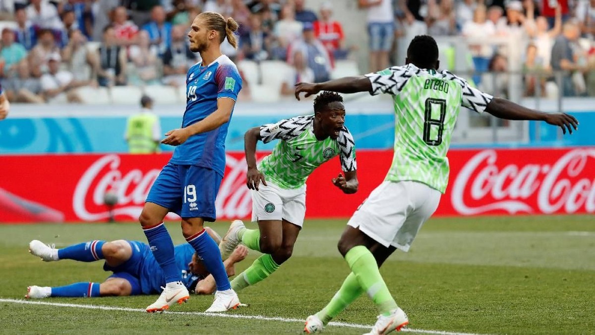 Nigeria menang 2-0 atas Islandia di laga kedua Grup D Piala Dunia 2018 (Foto: Toru Hanai/Reuters)