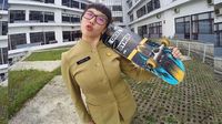 Viral PNS Cantik Main Skateboard ke Kantor yang Juga Hobi Olahraga Menantang