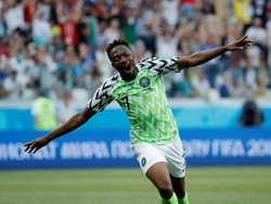 Nigeria membuka peluang lolos dari fase grup Piala Dunia 2018 setelah menang 2-0 atas Islandia. REUTERS/Toru Hanai.