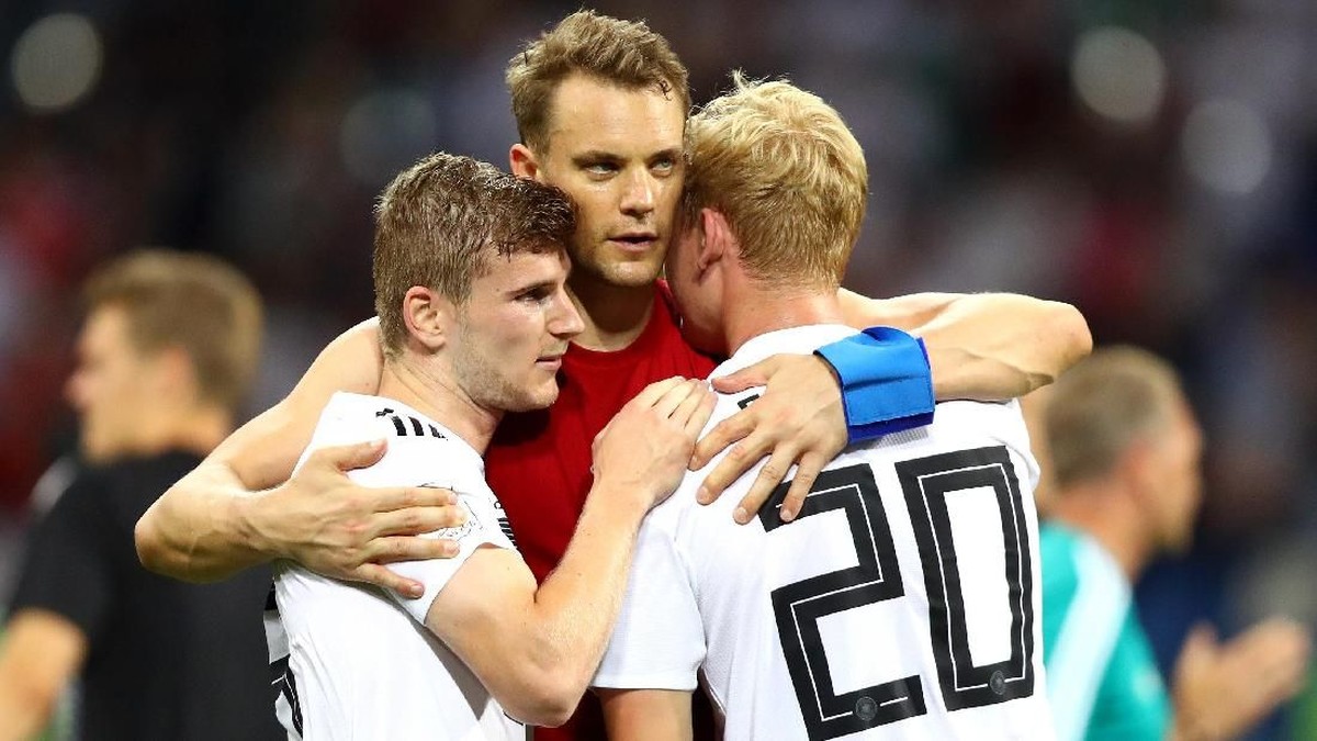Timnas Jerman akan melakoni laga penentuan ke babak 16 besar dengan menghadapi Korea Selatan nanti malam. (Foto: Dean Mouhtaropoulos/Getty Images)