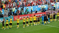Hasil ini membuat Belgia sementara memimpin klasemen Grup G dengan dua kemenangan. Reuters/Kai Pfaffenbach.