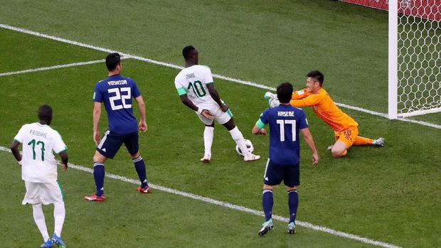Senegal unggul lebih dulu lewat gol beruntung Sadio Mane.
