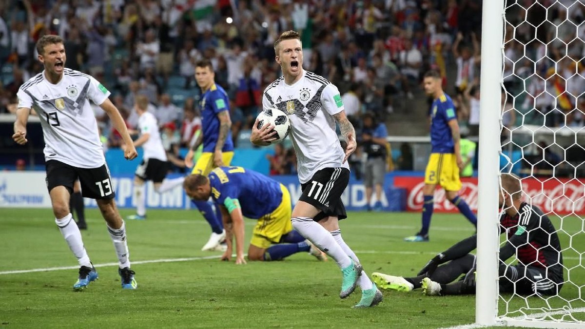 Jerman menang 2-1 atas Swedia dan menjaga peluang lolos ke fase gugur Piala Dunia 2018. (Foto: Francois Lenoir/Reuters)