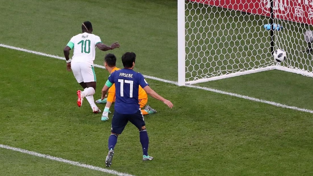 Jepang vs Senegal berimbang 1-1 di babak pertama. (Foto: Marcos Brindicci/Reuters)
