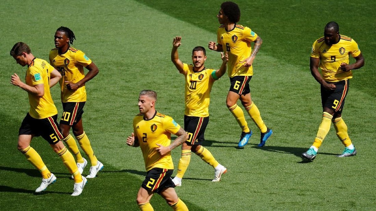Belgia mengalahkan Tunisia 5-2. (Foto: Kai Pfaffenbach/Reuters)