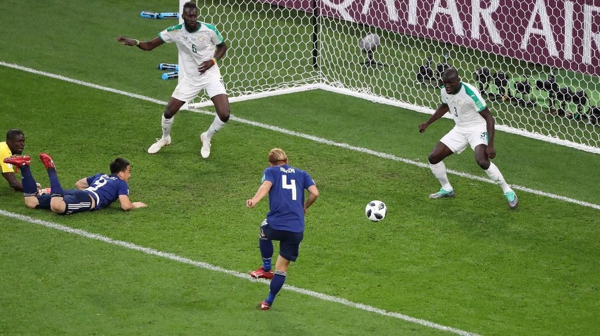 Saling Berbalas Gol, Jepang vs Senegal Berakhir 2-2. (Foto: Marcos Brindicci/Reuters)
