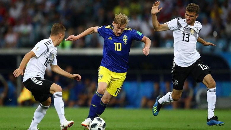 Babak I: Jerman Tertinggal 0-1 dari Swedia Babak I: Jerman Tertinggal 0-1 dari Swedia