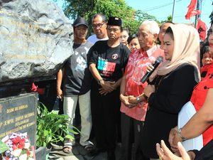 Masa Tenang, Puti Napak Tilas Posko PDI Pro Mega di Surabaya