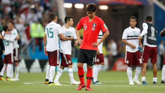 Korea Selatan dikalahkan Meksiko 1-2. (Foto: Damir Sagolj/Reuters) Korea Selatan dikalahkan Meksiko 1-2. (Foto: Damir Sagolj/Reuters)