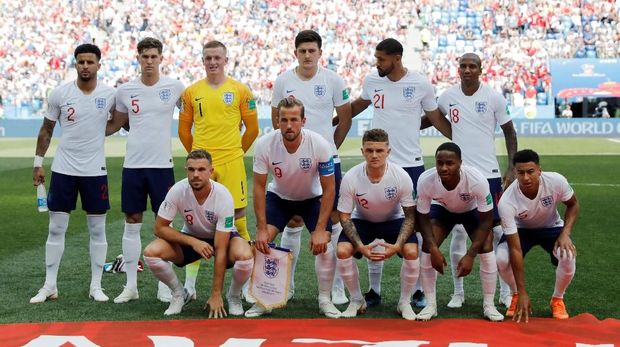 Inggris mengandalkan Kyle Walker, John Stones dan Harry Maguire di lini belakang.