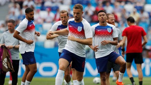 Timnas Inggris menjalani persiapan jelang salah satu laga Piala Dunia 2018.