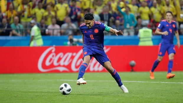 Radamel Falcao cetak gol perdana di Piala Dunia 2018.