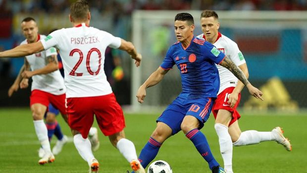 James Rodriguez jadi motor serangan Kolombia.