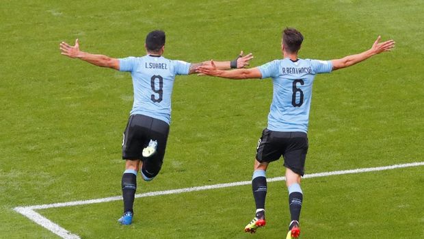 Timnas Uruguay jadi salah satu tim yang tampil baik di babak penyisihan.