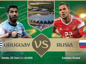 Live Report Piala Dunia 2018: Uruguay Vs Rusia