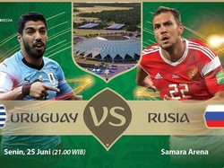 Live Report Piala Dunia 2018: Uruguay Vs Rusia