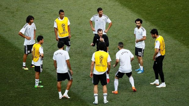 Mesir lebih dulu unggul lewat gol Mohamed Salah di menit ke-22.