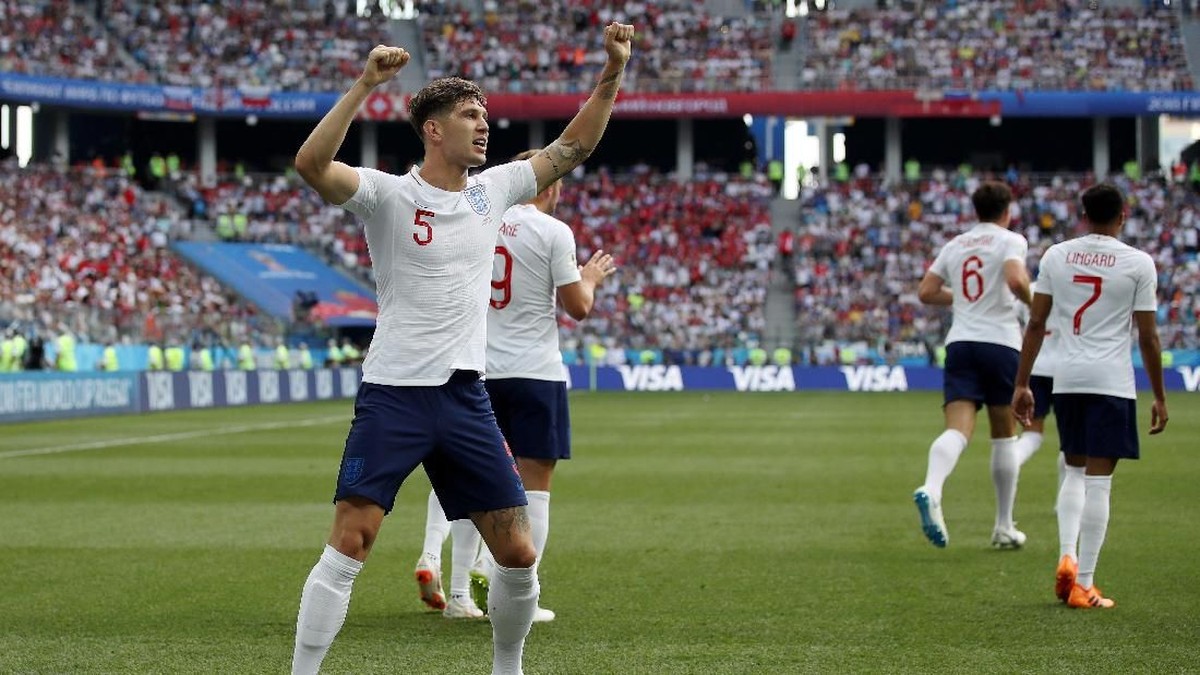John Stones mencetak dua gol saat Inggris menang 6-1 atas Panama di Piala Dunia 2018 (Foto: Clive Brunskill/Getty Images)