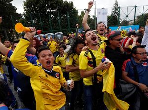 Gelak Tawa dan Air Mata di Pertandingan Kolombia VS Polandia